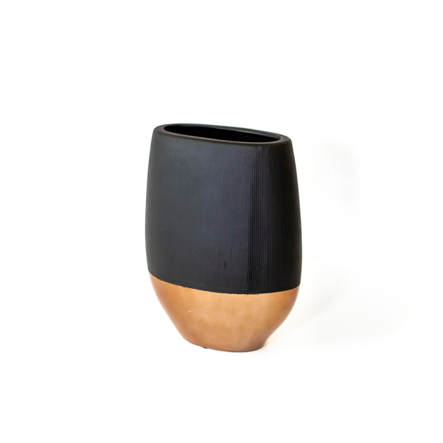 Small Gold & Black Vase