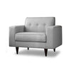 Accent Chair - Michael Grey w/ Straight Tufted Back