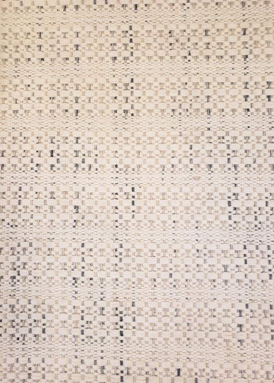 Ivory Woven Rug with Grey from Nepal