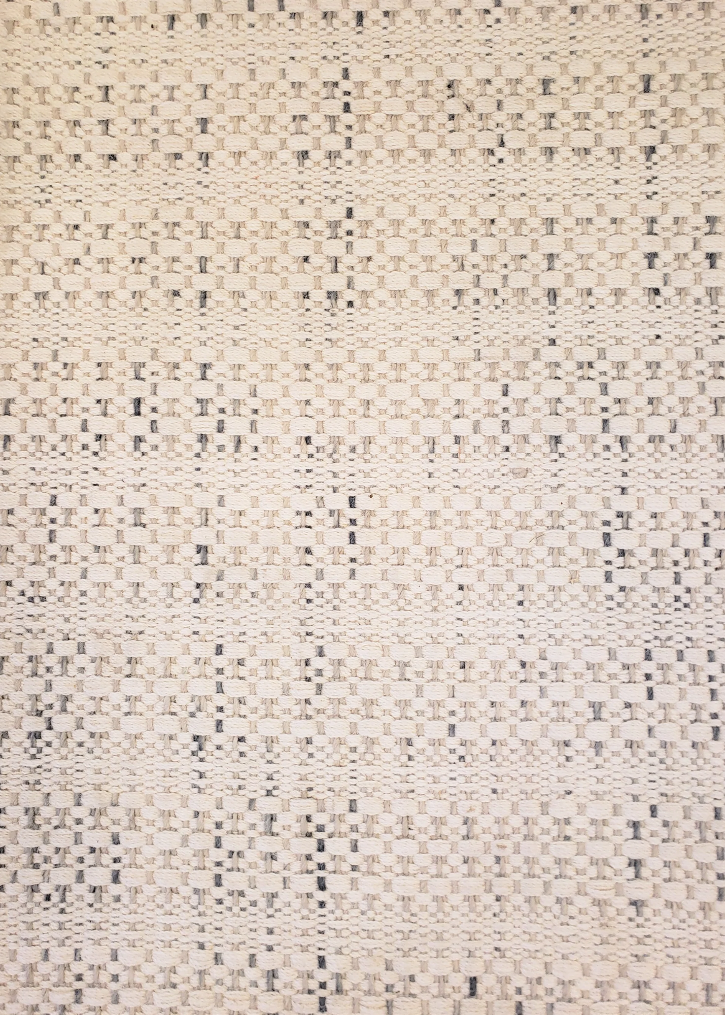 Ivory Woven Rug with Grey from Nepal