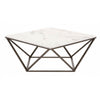Coffee Table - Square Marble Geometric Base