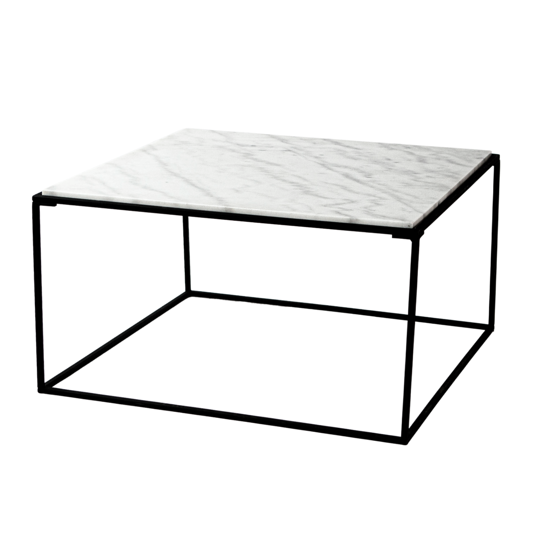 Coffee Table - Square Marble Black Base