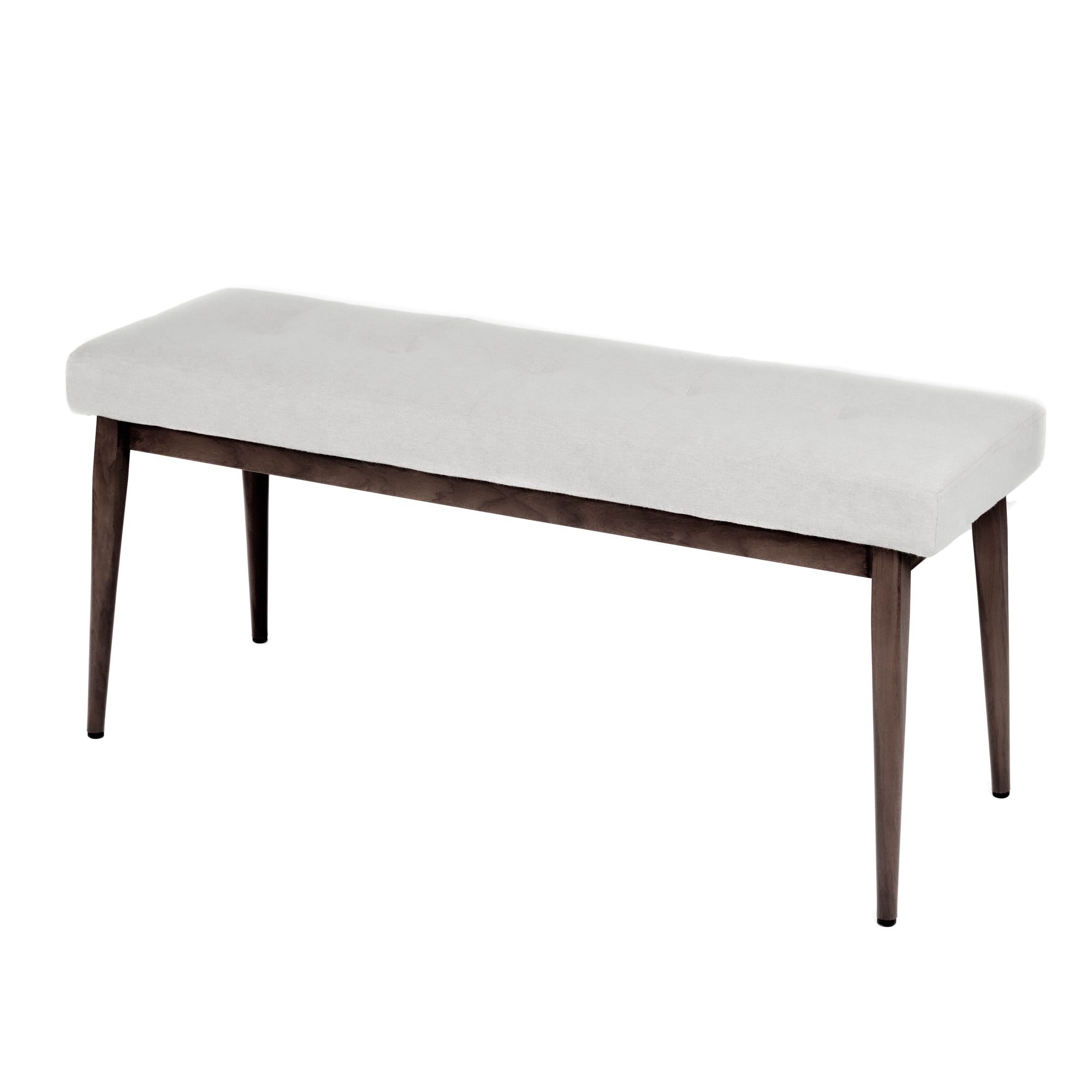 Bench - Carrie White w/ Dark Espresso Leg - 14x40