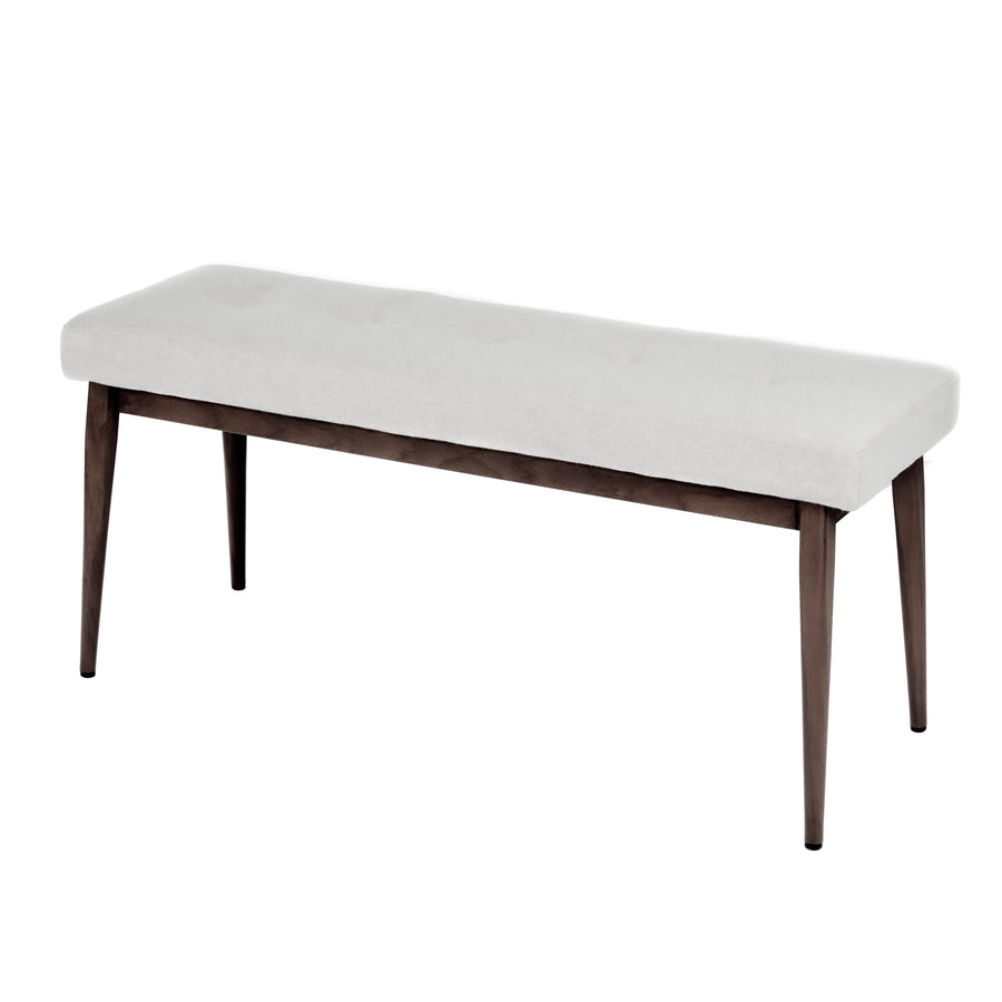 Bench - Carrie White w/ Dark Espresso Leg - 14x40