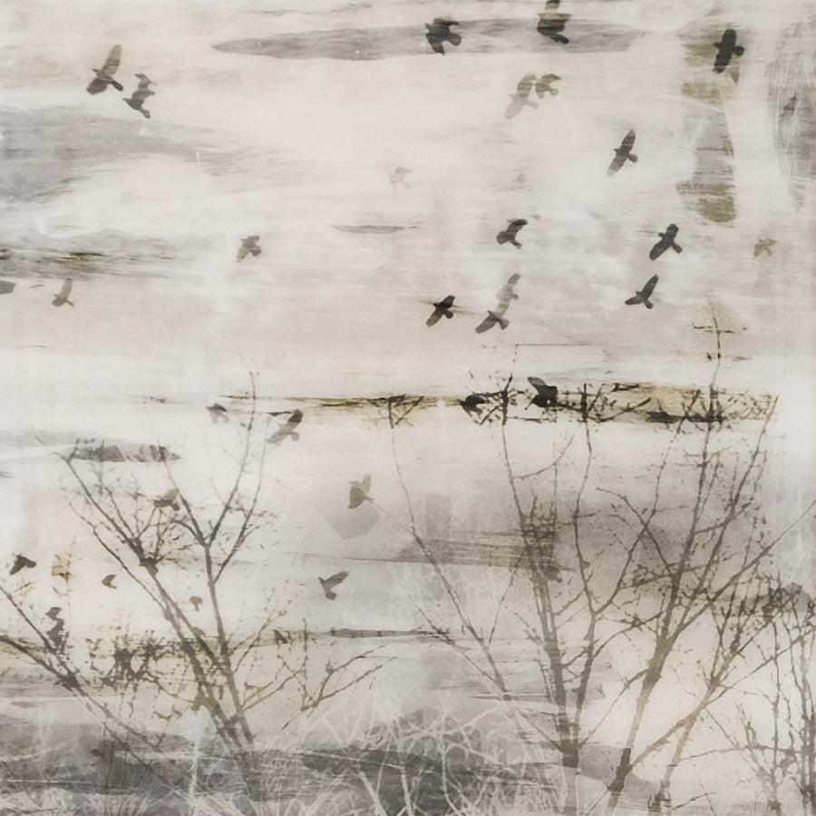 Art - Trees & Birds - Small -  CLEARED 12" X 12"