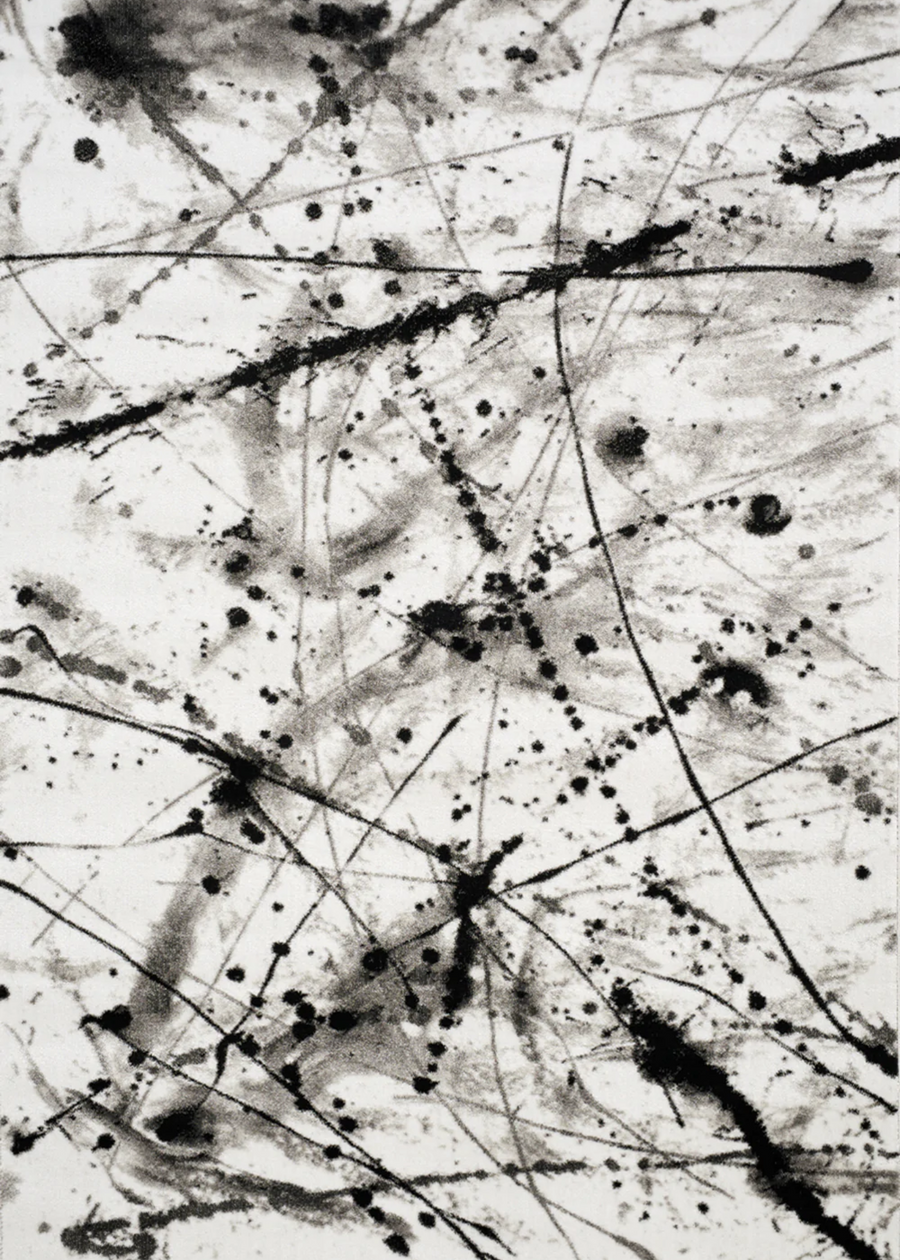 Black & White Splatter Rug
