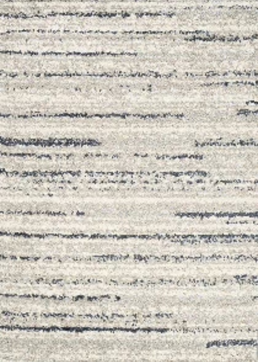 Cream & Blue Abstract Stripe Rug