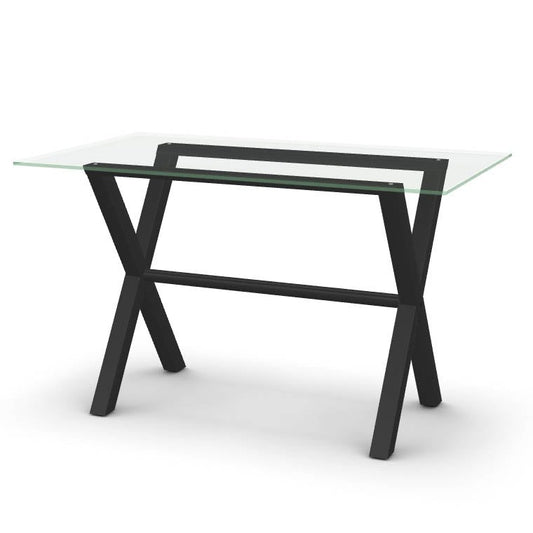 Metal X-Base with Glass Top - 28x48"