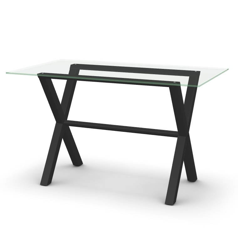 Metal X-Base with Glass Top - 28x48"