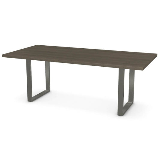 Dark Grey Square Metal Base w/ Birch Top - 40x84"