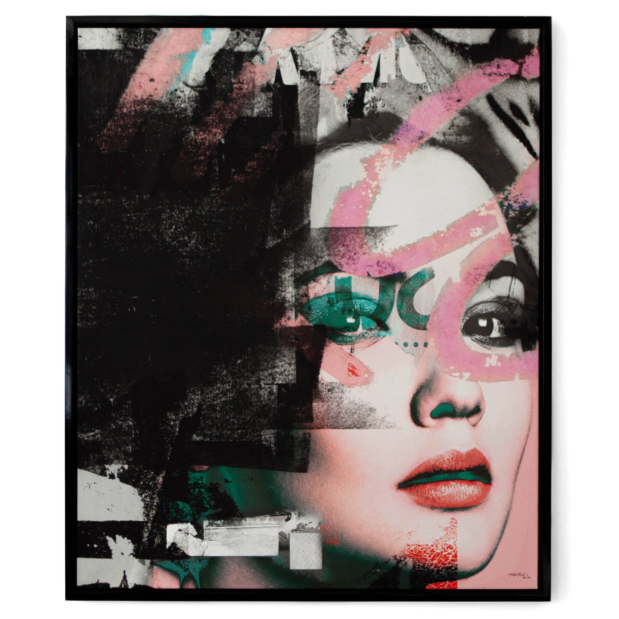 Art - Paint Collage Portrait 1 Large - 36" X 44" NOT CLEARED