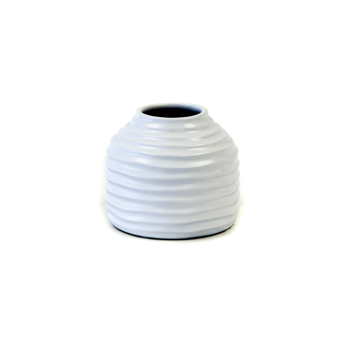 Small Chrome Vase w/ Ridges