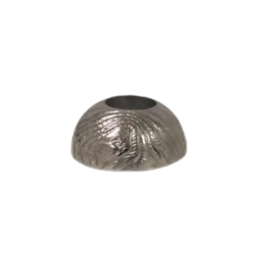 Candle Holder - Silver Wood Grain