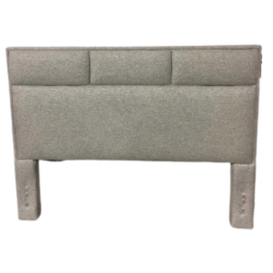 Headboard - Queen 3 Tufts - Grey Cream w/ Black Flecks
