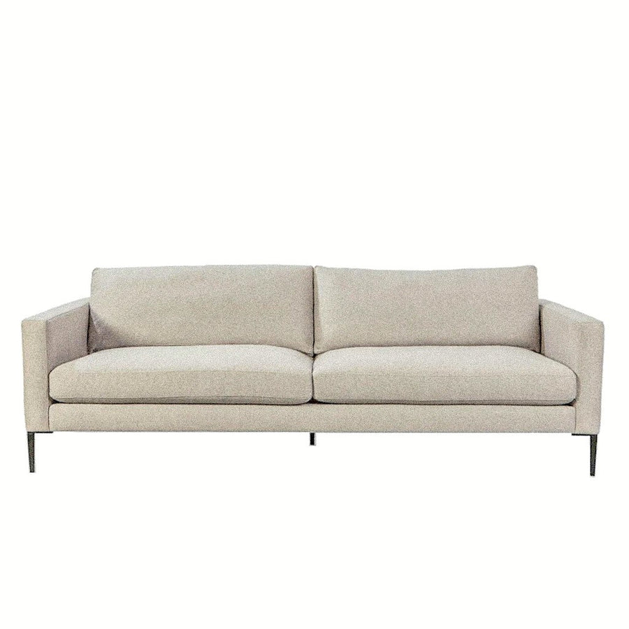 Sofa - Slim Cream Textured w/ Black Leg 90"