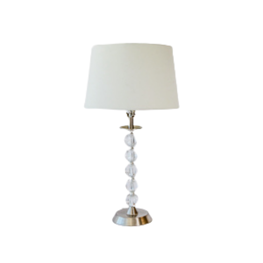 Table Lamp - Glass Stacked Balls Ribbed