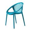 Outdoor Chair - Teal Plastic Curved Seat