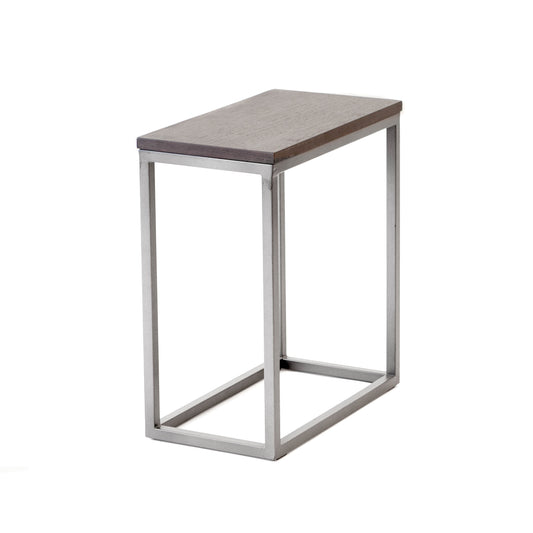 End Table - Ensol Grey Frame w/ Walnut Top