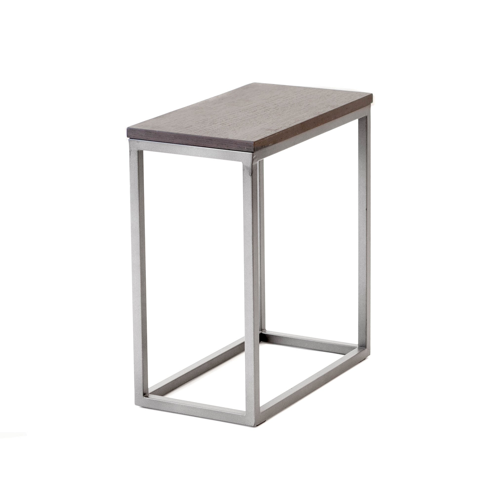 End Table - Ensol Grey Frame w/ Walnut Top