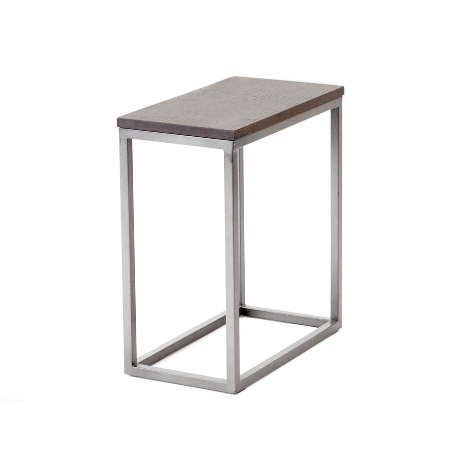 End Table - Ensol Grey Frame w/ Walnut Top