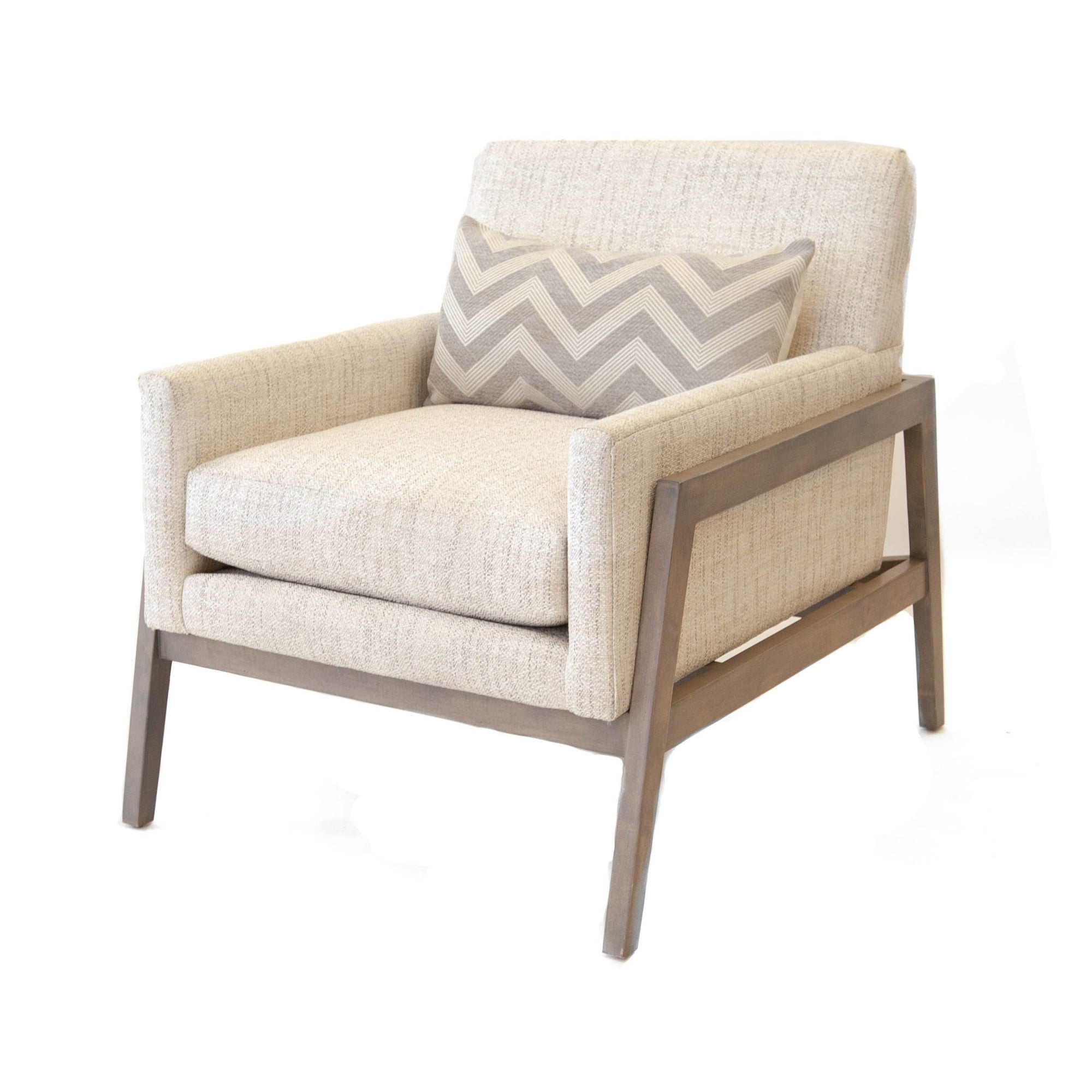 Accent Chair Bale Cream Textured Driftwood Frame Fl ff Design