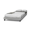 Bed - Twin Upholstered Bed Frame w/ Headboard Grey