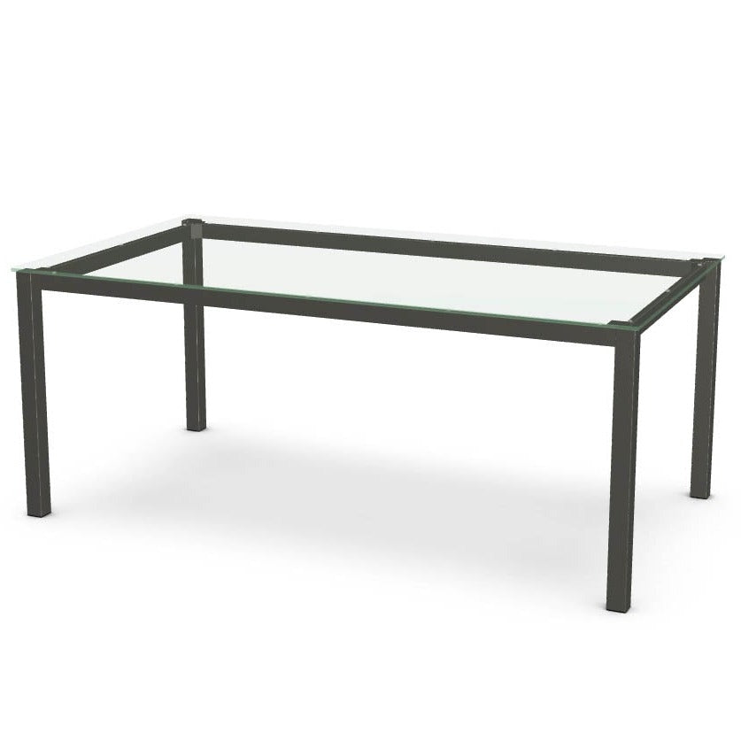 Glass Rectangular w/ Metal Legs - 39.5x71.5"