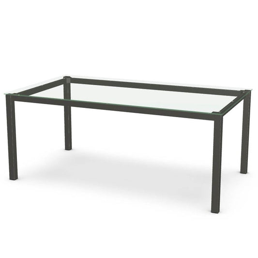 Glass Rectangular w/ Metal Legs - 39.5x71.5"