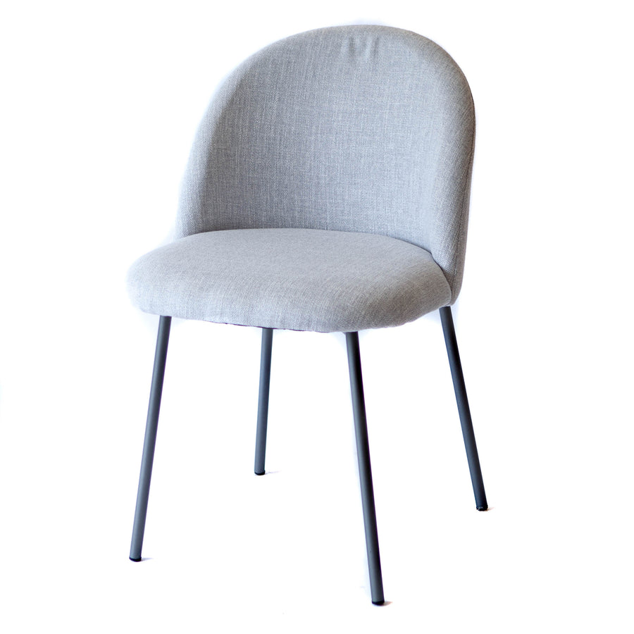 Frankie Light Grey Fabric Curved Back