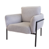 Accent Chair - Fabric Grey w/ Black Legs