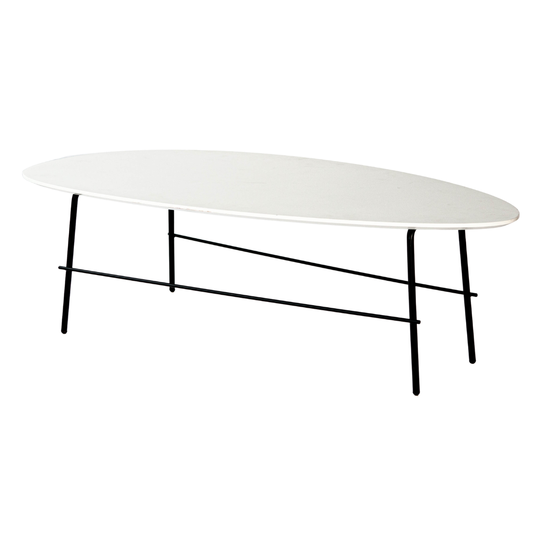 Coffee Table - White w/ Black Base