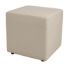 Pouf - Cube Taupe Leather