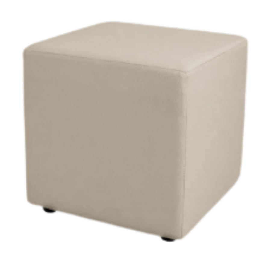 Pouf - Cube Taupe Leather