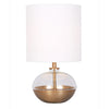 Table Lamp - Glass w/ Brass Bottom