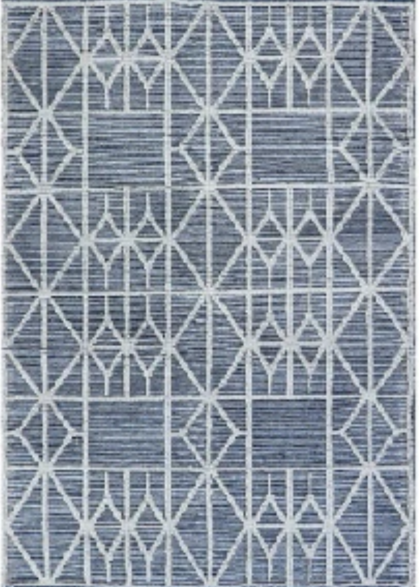 Woven Blue Triangles Rug