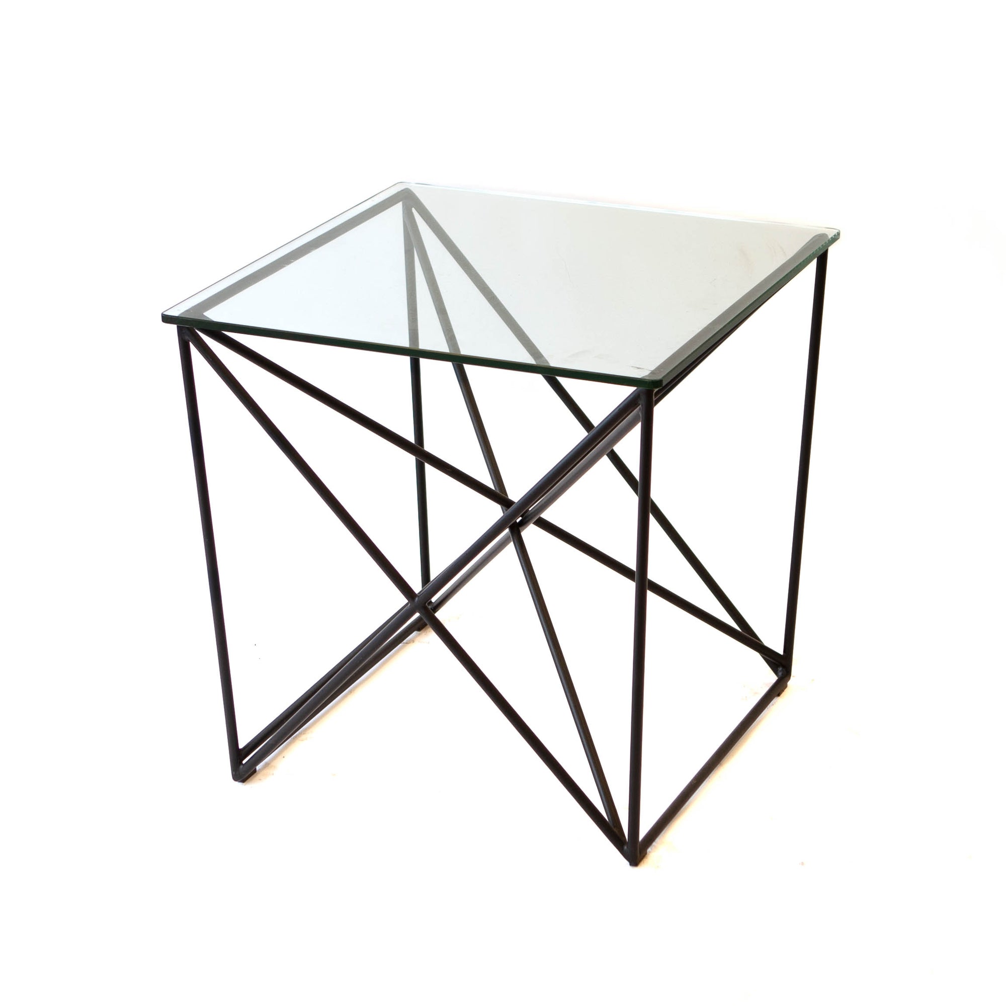 End Table - Diamond w/ Glass Top