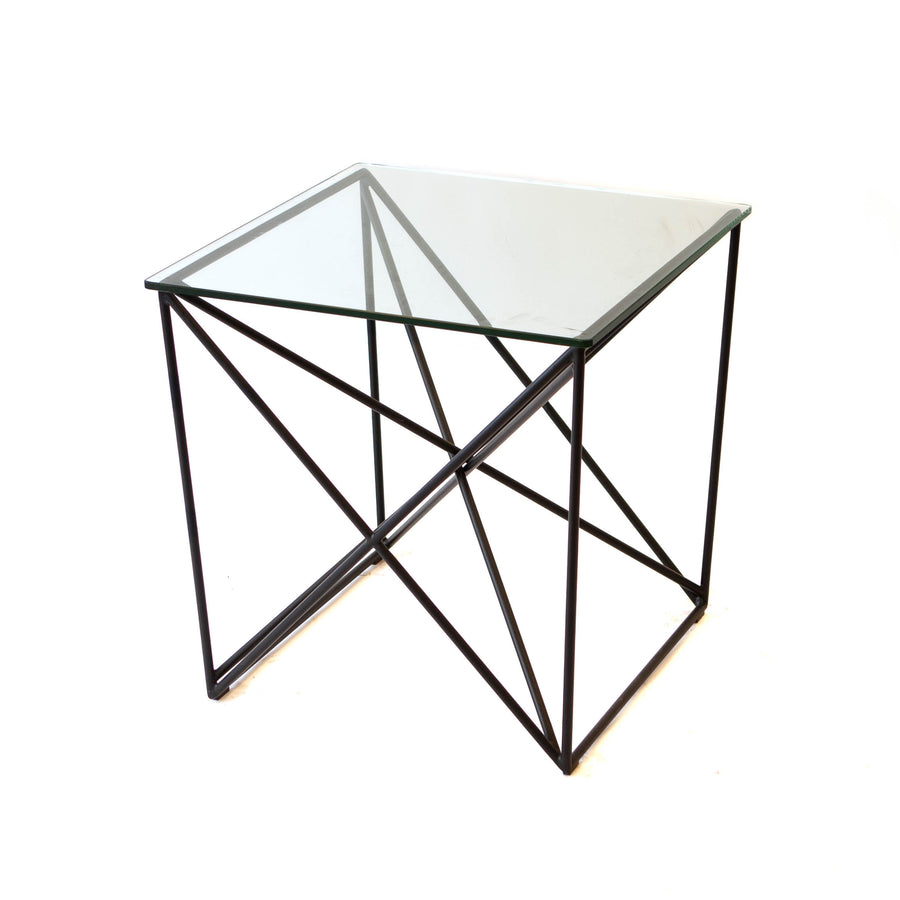 End Table - Diamond w/ Glass Top