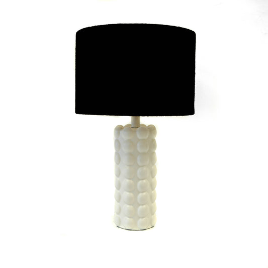 Table Lamp - Chalk Yellow Raised Circles