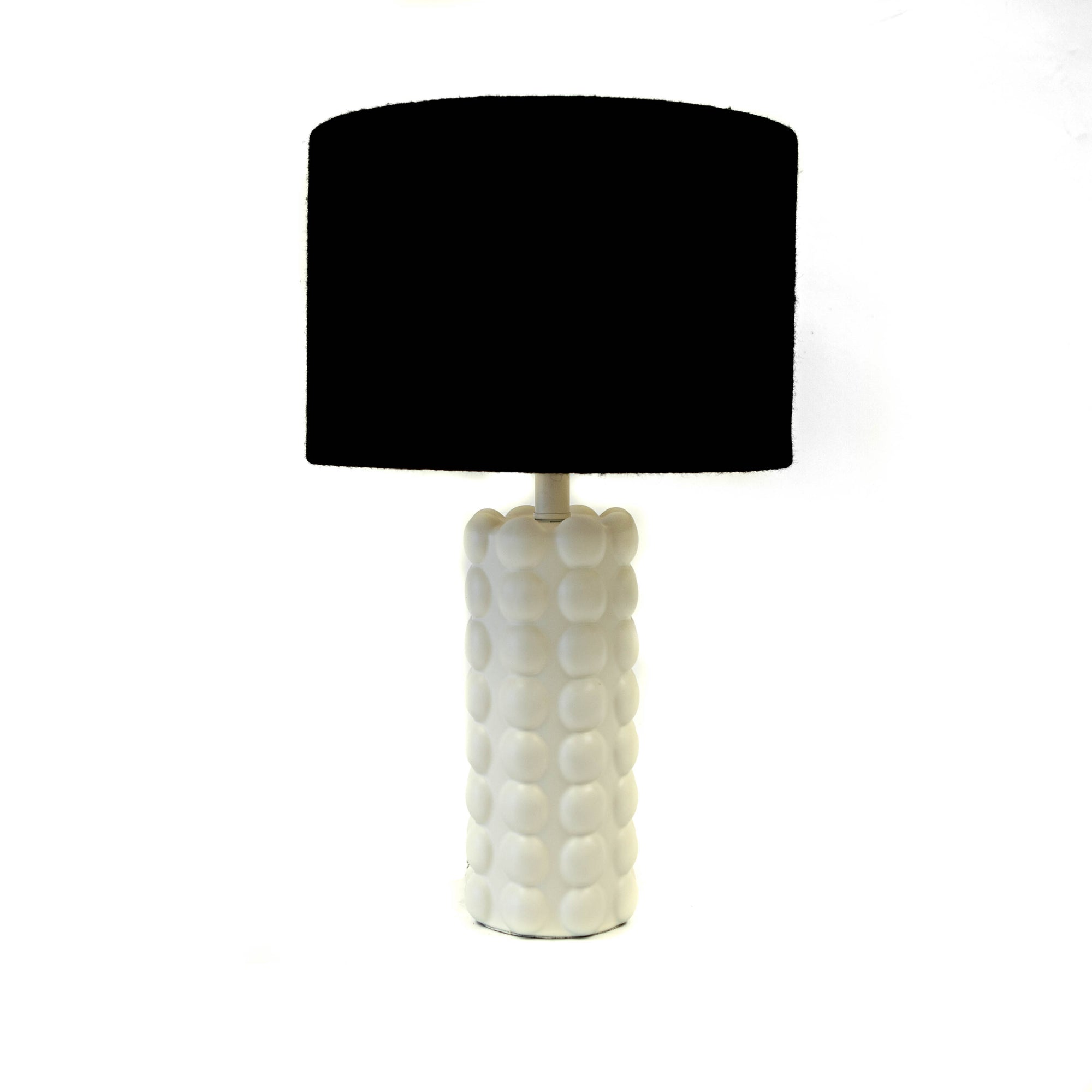 Table Lamp - Chalk Yellow Raised Circles