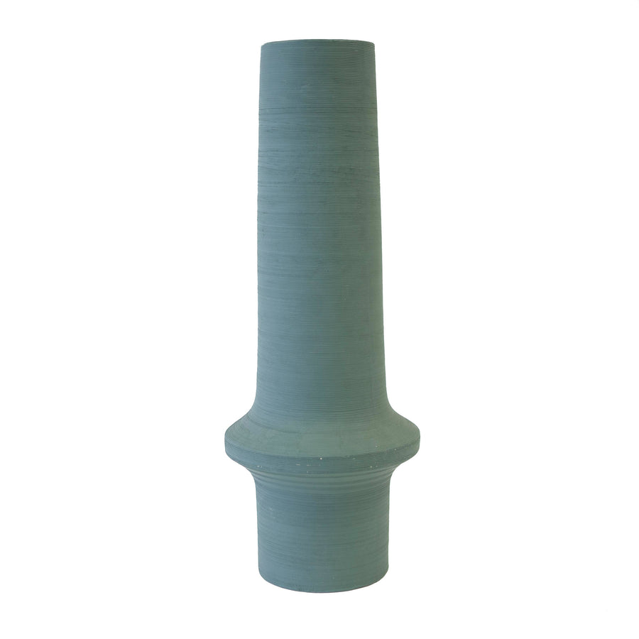 Tall Green Textured Ceramic w/ Bump Vase