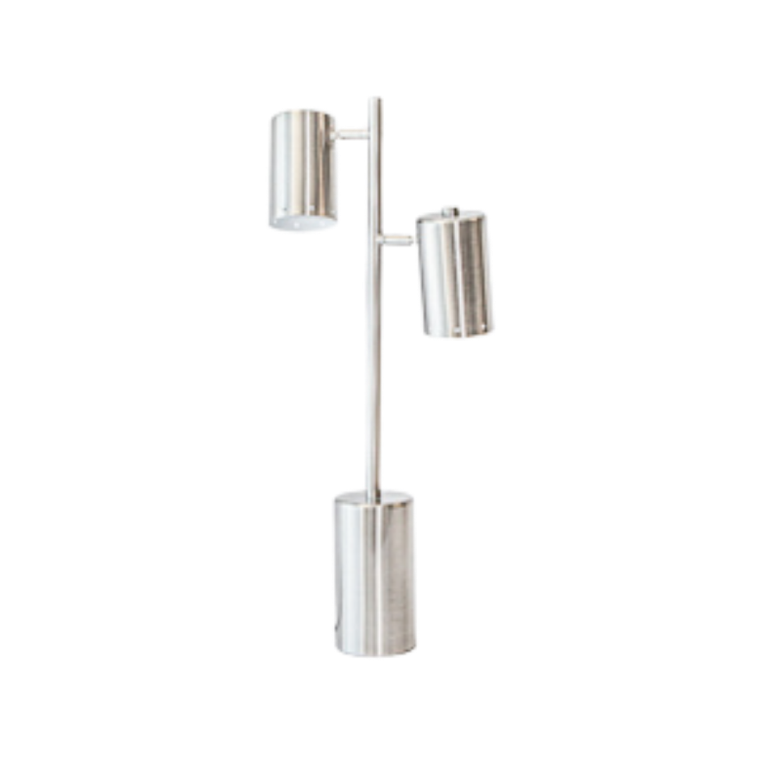 Table Lamp - 2 Light Directional Brushed Stainless
