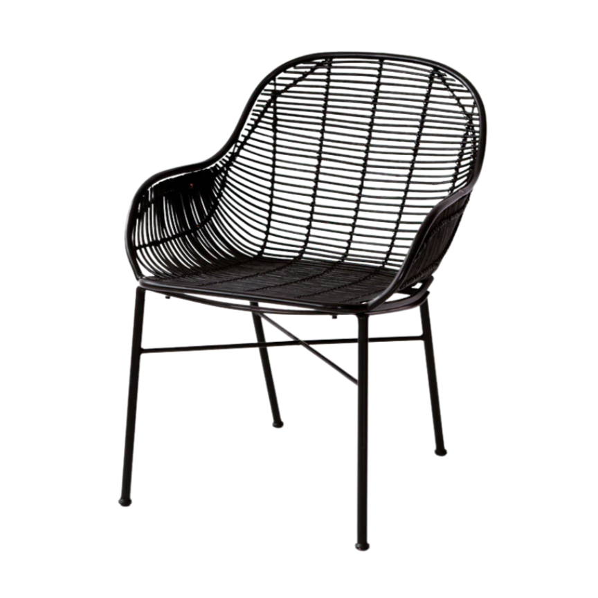 Office Chair - Black Rattan
