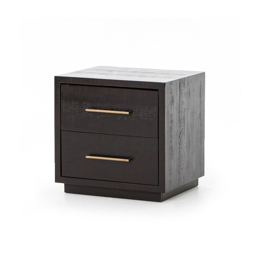 Nightstand -  Suki Black w/ Brass Pulls