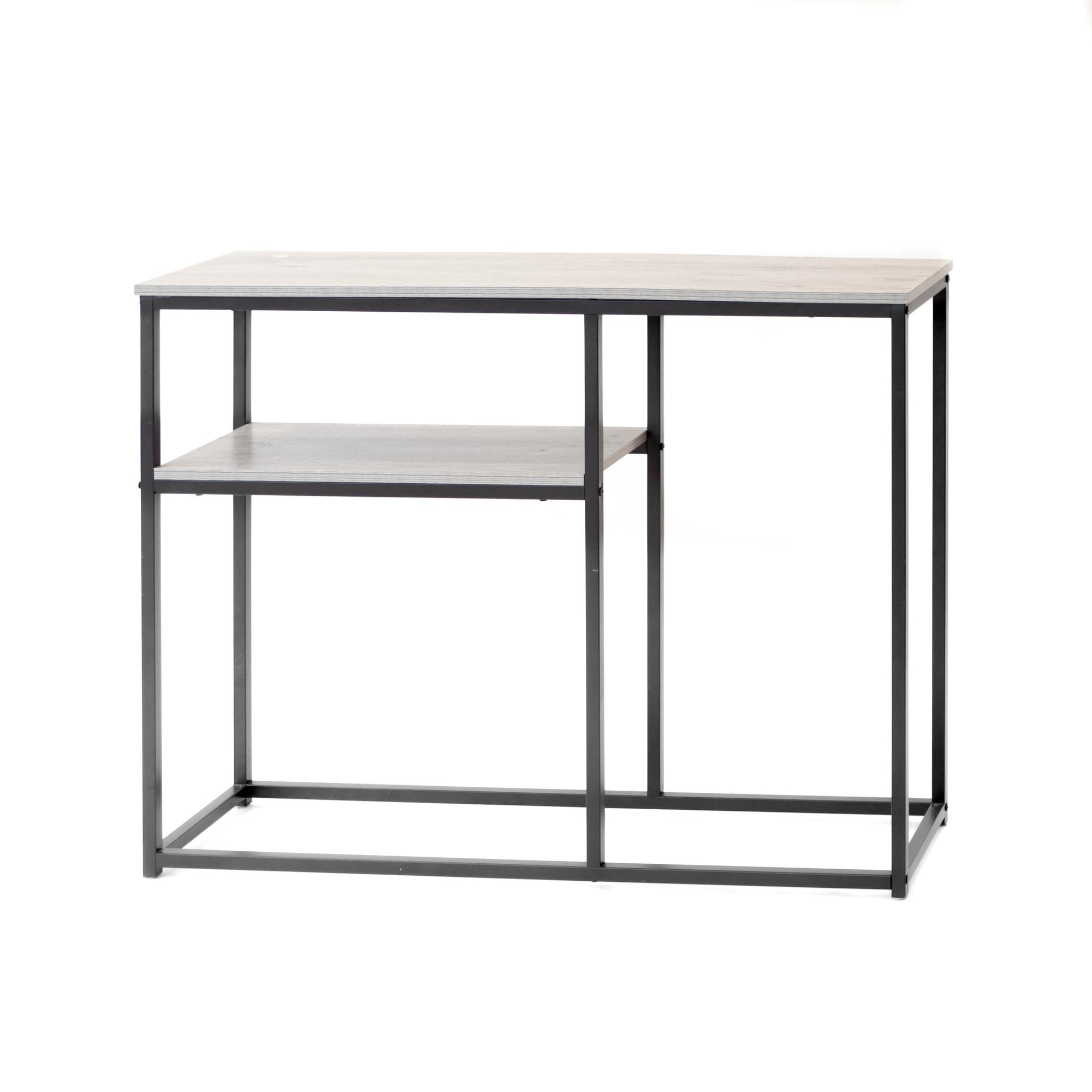 Console - Grey Wash Wood w/ Black Frame 1 Shelf - 42"