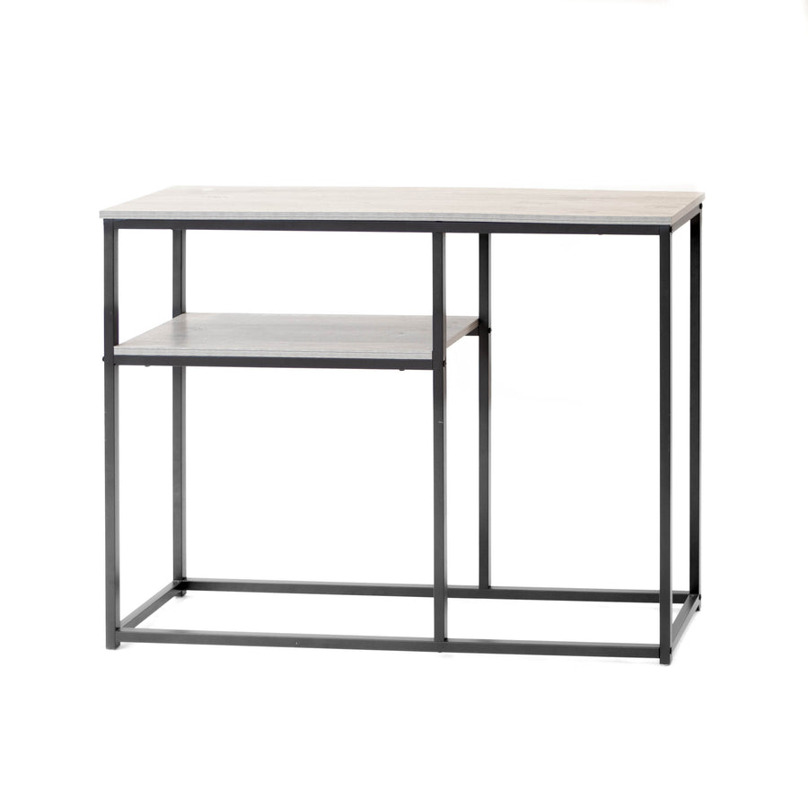 Console - Grey Wash Wood w/ Black Frame 1 Shelf - 42"