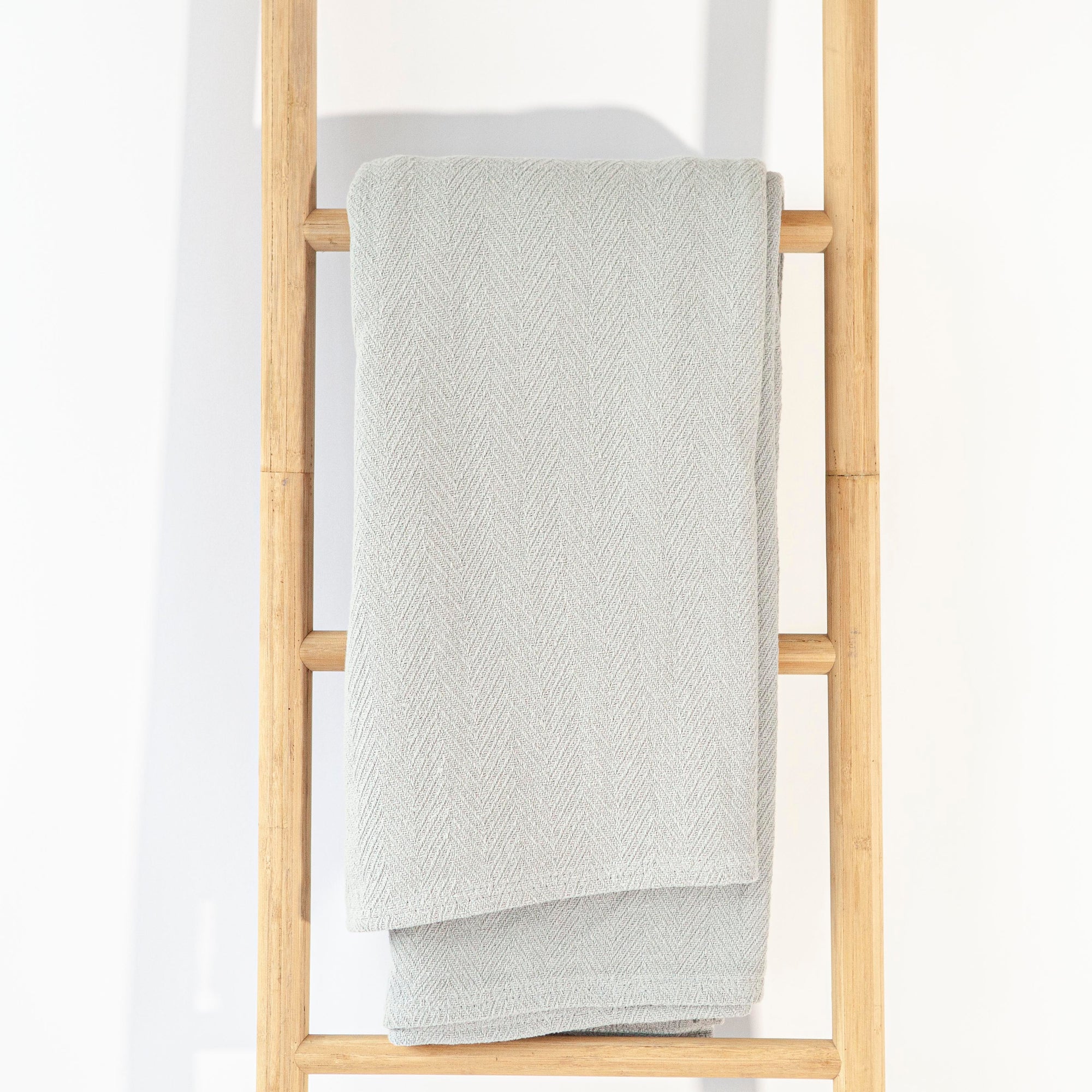 Queen Seafoam Herringbone