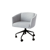 Office Chair - Radius Black Powder Coat Bayview Silver
