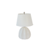 Table Lamp - White Bulbous w/ Circles