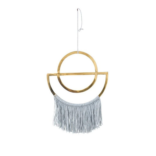 Gold Circle w/ Grey Fringe