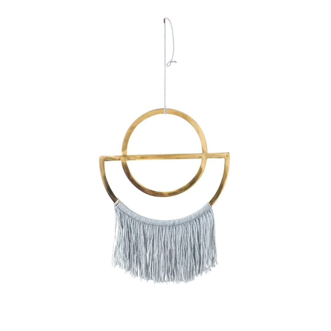 Gold Circle w/ Grey Fringe